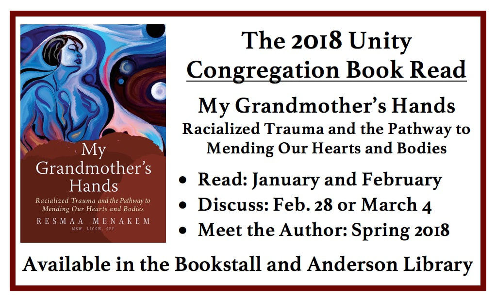 2018 Congregation Book read: My Grandmother's Hands by Resmaa Menakem