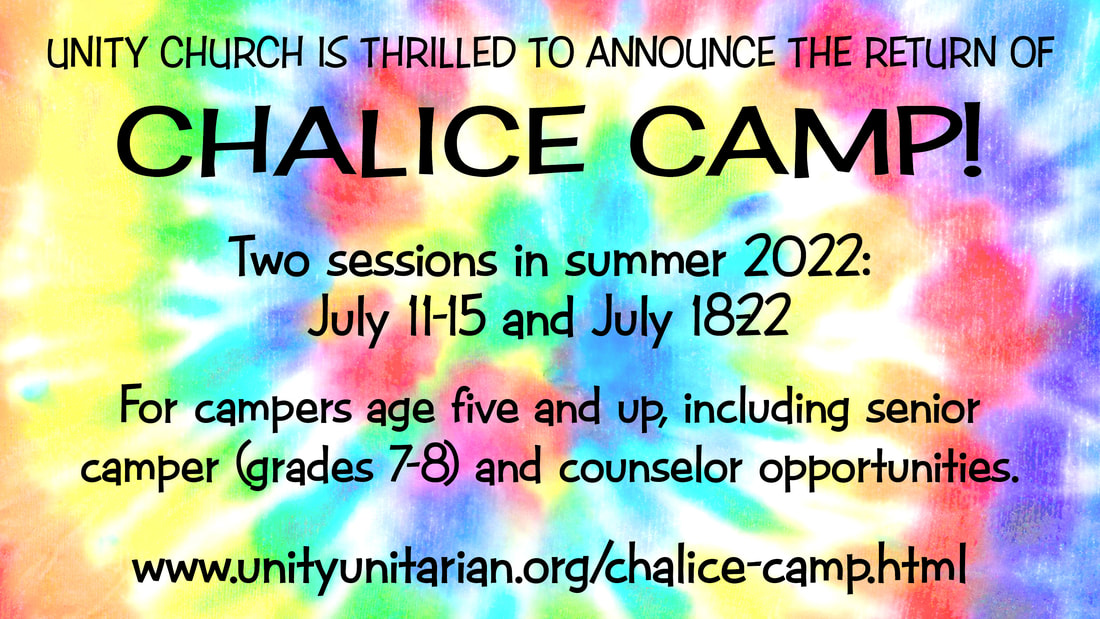 tyedye background with Chalice Camp returns