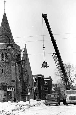 Installation of the bell, 1979