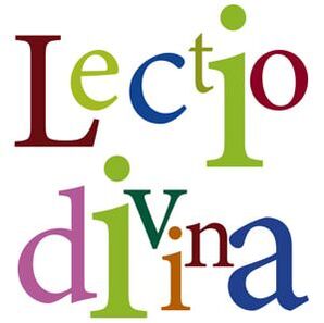 lectio divina in green blue and pink letters