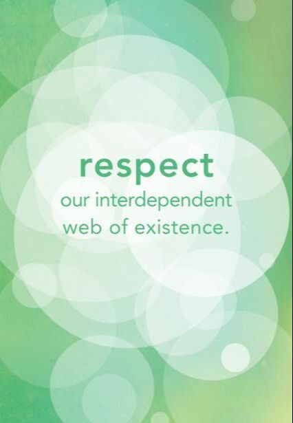 Respect for the interdependent web of all existence of which we are a part