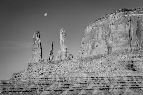 Moon Over Three Sisters by Steve Simmer